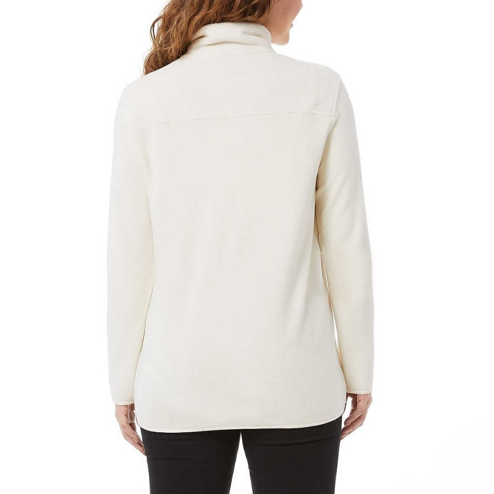 NWT 32 Degrees Women's Soft Fleece Button Snap Sweatshirt Pullover Top - Picture 3 of 8